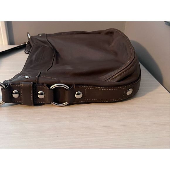 Coach Leather Hobo Shoulder Bag/Purse #L0920-F14707, Brown - Picture 12 of 15